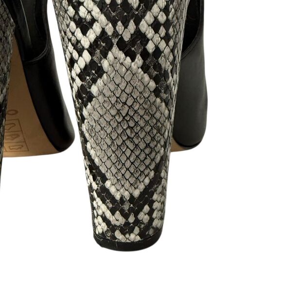 Aldo Etalisien Snakeskin Vegan Leather Slip on Block Mule Booties size 7 - Picture 8 of 10